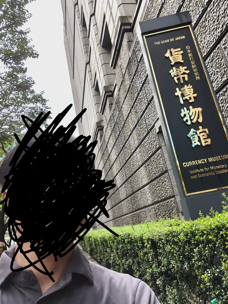 日本銀行金融研究所 貨幣博物館の看板