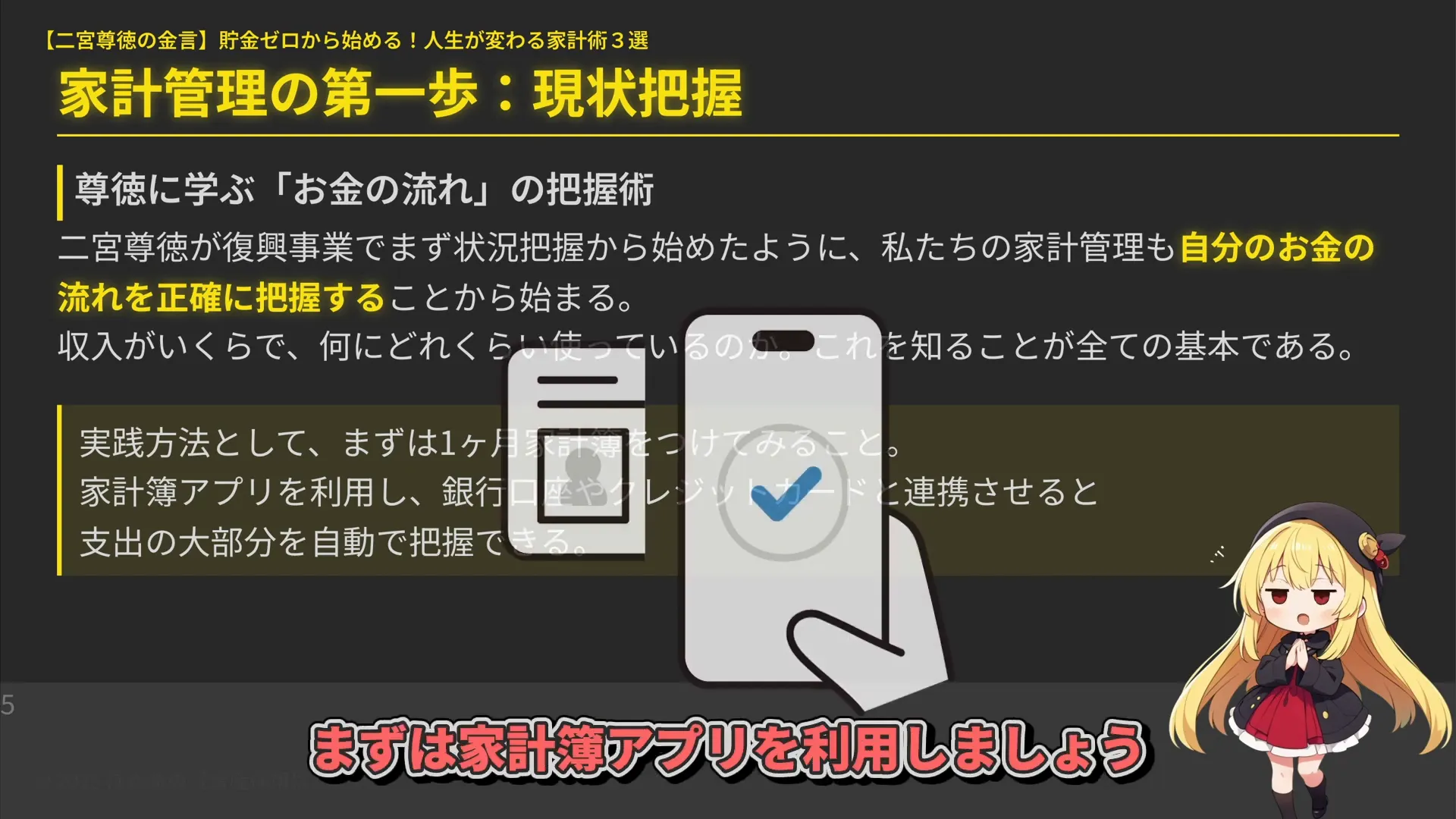 家計簿アプリの使い方のイメージ