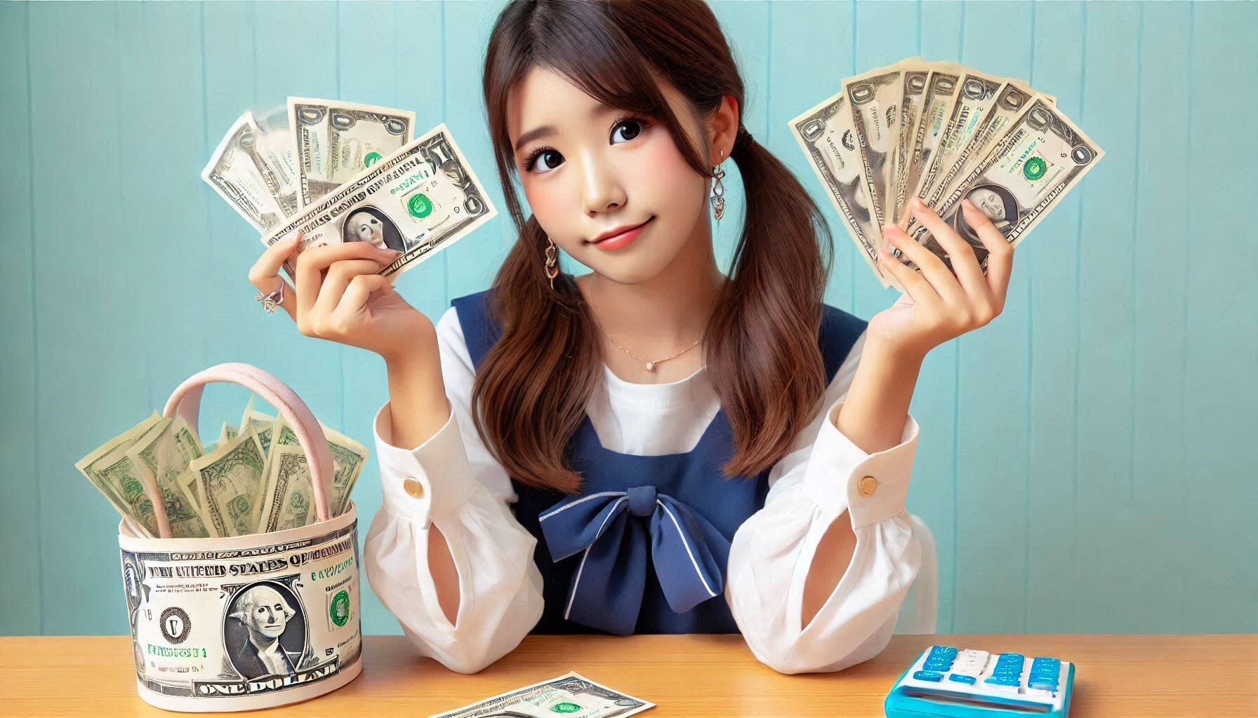 収入はあるけどお金をそれ以上に使ってしまう女子